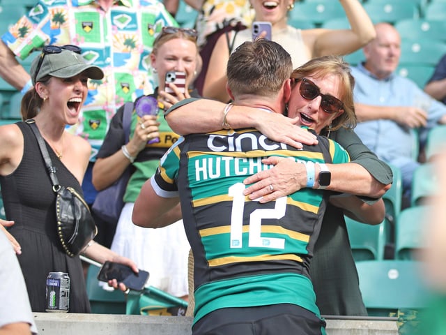 Saints fans at Twickenham on Saturday June 20