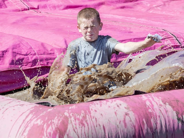 Children were all smiles on Saturday July 12 when they took part in the Race for Life, five kilometre obstacle course in Abington Park, Northampton.