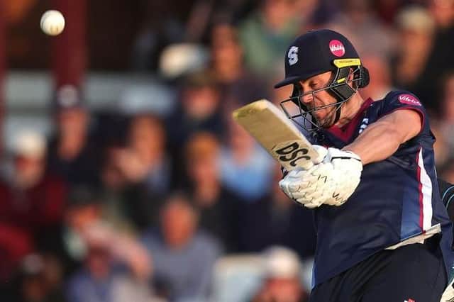 Chris Lynn hit five sixes and 13 fours in his Steelbacks century against Leicestershire