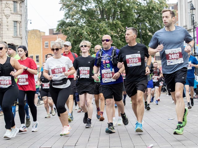 Hundreds of runners took part in the half marathon around the town on Sunday September 14.