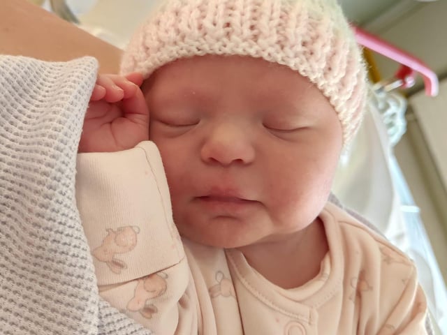 Verity Ashlyn born on February 22, 10.19am at Northampton General Hospital, weighing 6lbs 12ozs.