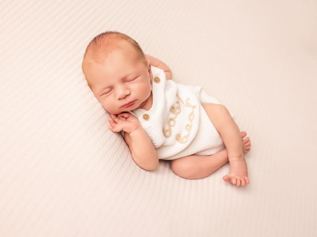 Barney born at 10.12am on July 4 at Northampton General Hospital, weighing 5lbs 3oz.