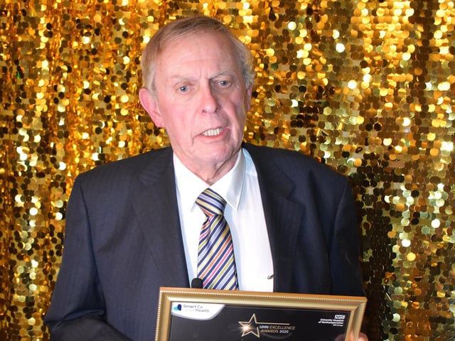 Volunteer Ken Westall won the Northamptonshire Health Charity Fundraiser of the Year Award 2025.