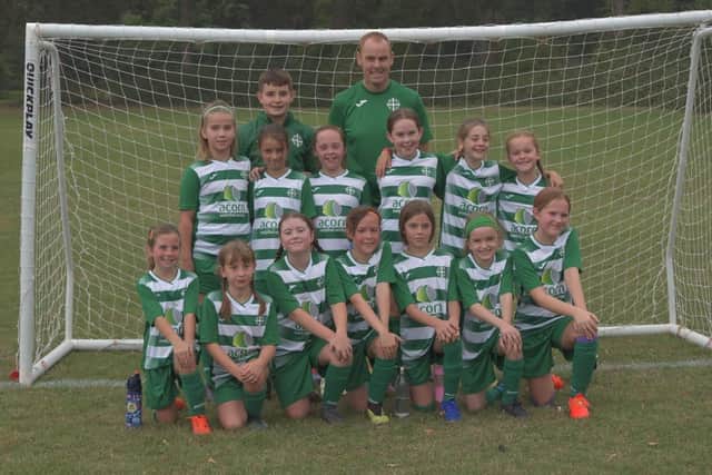 Gregory Celtic Lionesses U10s team in their new kits