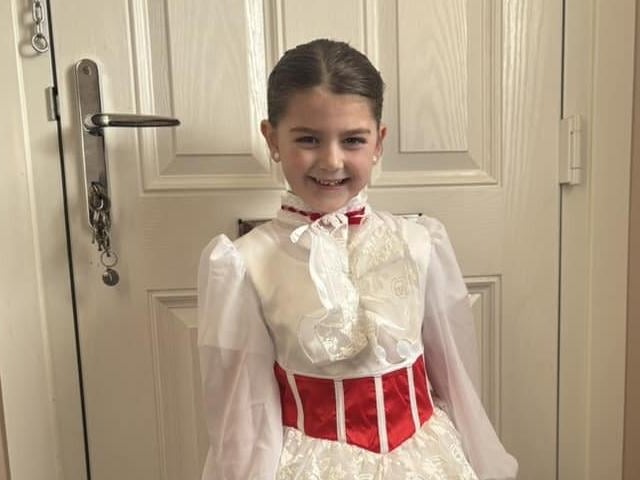 Darcy, aged five, as Mary Poppins.