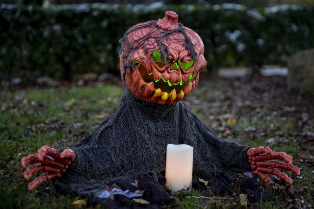 Carved pumpkins, skeletons named after staff members, a grim reaper and so much more.