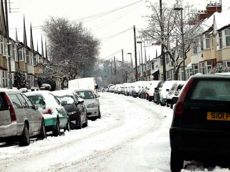 Snow in the streets of Northampton in 2010