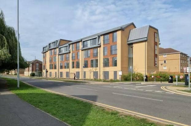 The flats in New Southbridge Road, Far Cotton, known as Trenery House, are Northampton Partnership Homes (NPH) properties. They were completed in March 2025 but are still fenced off and empty in December 2025.