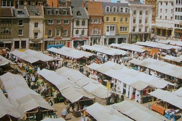 A thriving Market Square - date unknown
