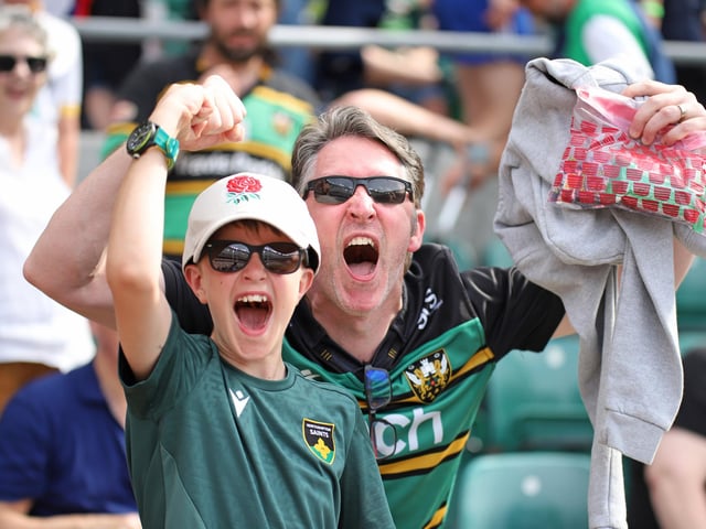 Saints fans at Twickenham on Saturday June 20