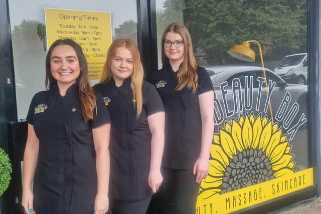 The Beauty Box team - Rebecca, Cerys and April.