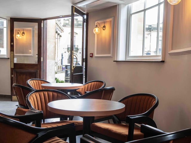 Inside new cafe which has opened at the former Nationwide building on the corner of Drapery and Mercer's Row