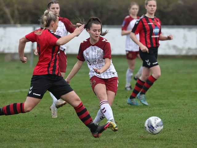 Abbie Reboul opens the scoring in Sunday's FA Cup tie.