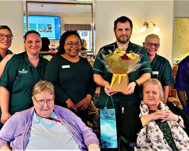 Staff and Residents thank Daniel Johnston