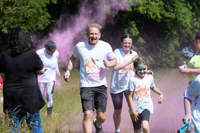 Northampton Colour Run is co-organised by Cynthis Spencer Hospice and The Lewis Foundation