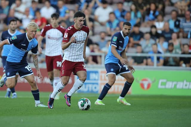Liam Cross was given a start against Wycombe on Tuesday. Pictures: Pete Norton.