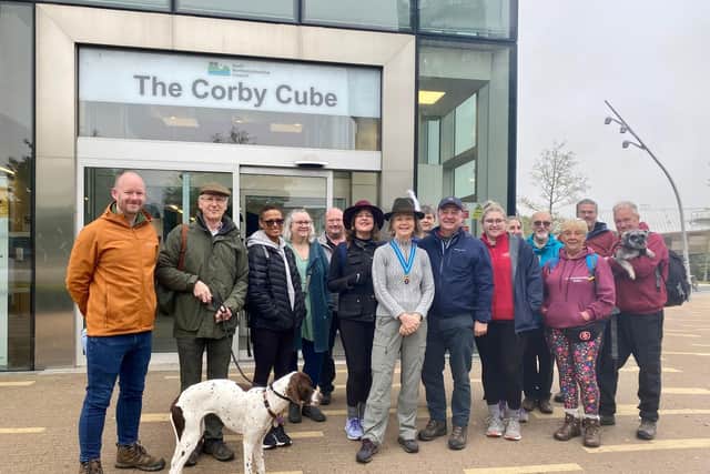 One of the High Sheriff's 10km fundraising treks started in Corby.
