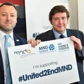Andrew Lewer and Bassetlaw MP Brendan Clarke Smith joined calls for more funding for MND research in 2021