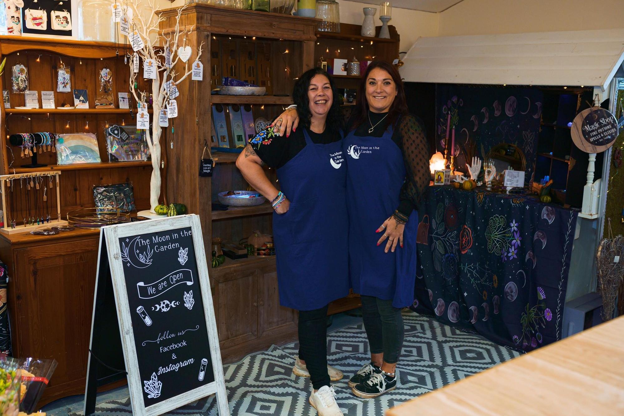Nicky Pritchard pictured with her sister, Suzanne Hill, at The Moon in the Garden.