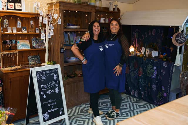 Nicky Pritchard pictured with her sister, Suzanne Hill, at The Moon in the Garden.