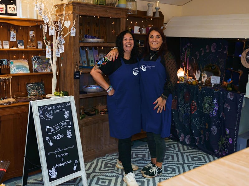 Nicky Pritchard pictured with her sister, Suzanne Hill, at The Moon in the Garden.