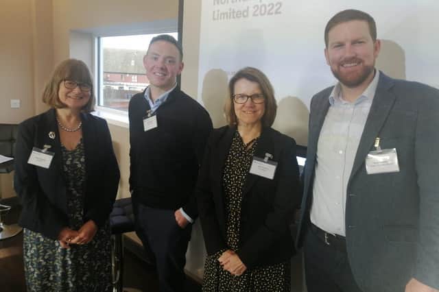 L-R: Hilary Chipping (Chief Executive, SEMLEP), Dan Harding (CEO & Founder, Sign In App), Juliet Thorburn (Group HR Director, Scott Bader), Ryan Shields (Director, Grant Thornton).