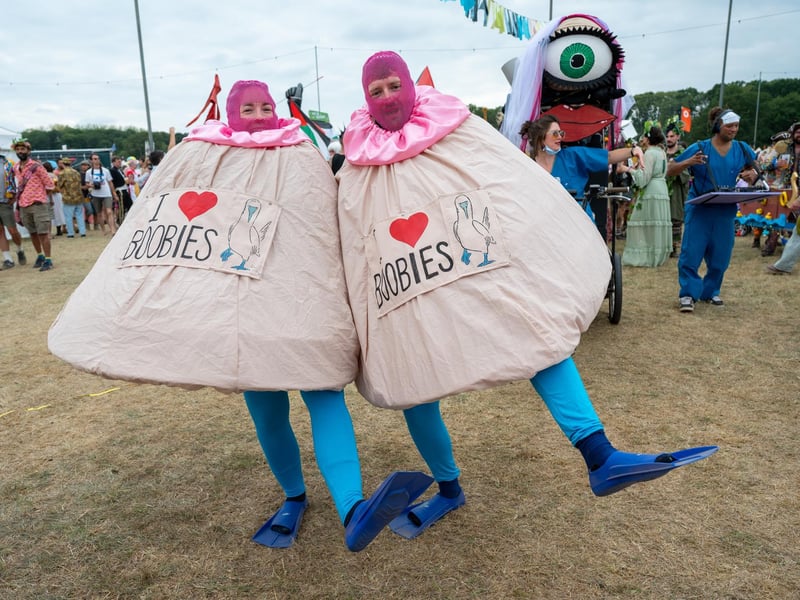 Festival goers taking part in the annual Shambala Carnival. This year’s theme was ‘Pun Intended'. Photo by David Jackson.
