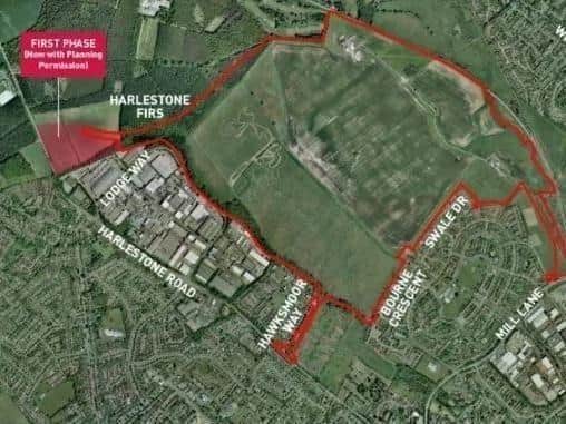 3,000 homes will be built on the land within the red line boundary