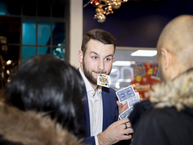 Crowds were entertained with tricks and illusions from Revilo Twist Magic