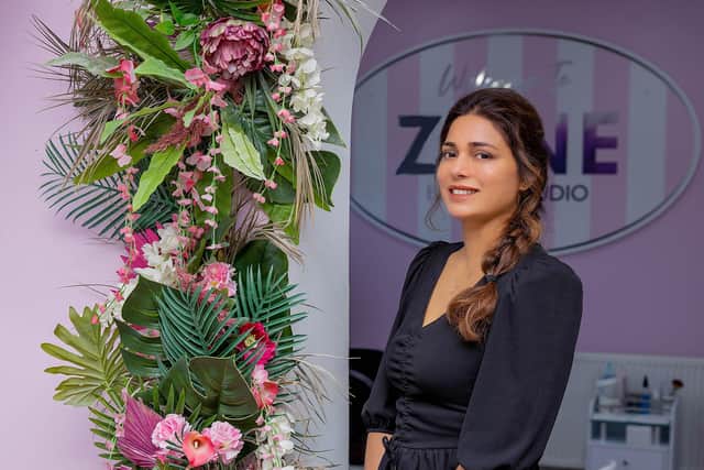 Zara Kaur, the owner of Zone Beauty Studio.