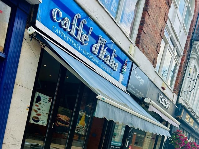 4.8 stars based on 266 Google reviews. Location, 5 Fish Street, NN1 2AA. Website: https://www.facebook.com/p/CaffedItalia-100049023406313/