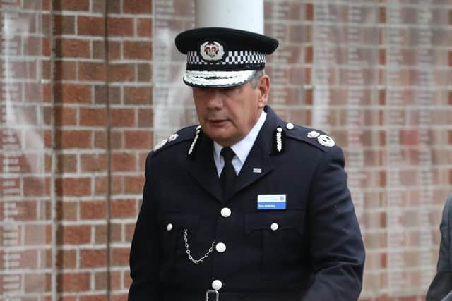 Chief Constable of Northamptonshire Nick Adderley leaves the hearing in Northampton last week