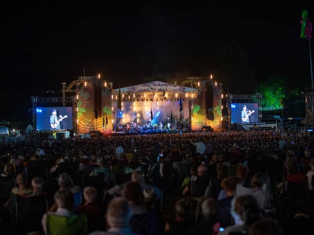 Fairport Convention performing at Cropredy Convention, Saturday, August 13, 2022. Photo by David Jackson.