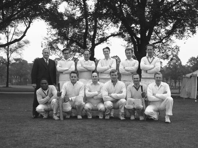 Looking Back Old glass negs May 26, 1962 Compton Cricket Club (playing Vallance) at The Racecourse, Northampton