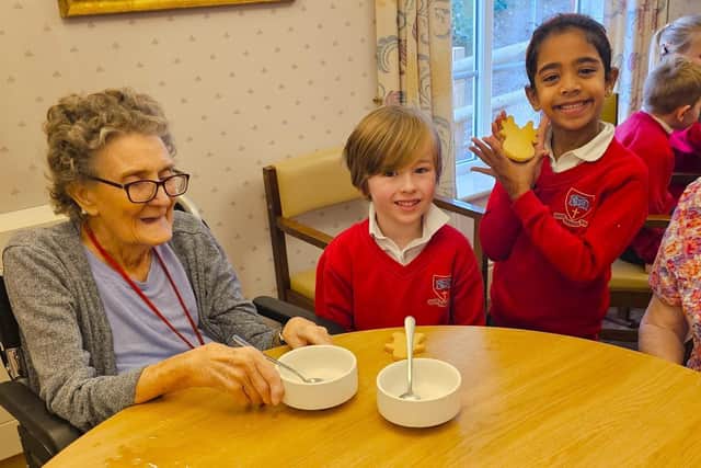 Festive biscuit creations, the smiles say it all.