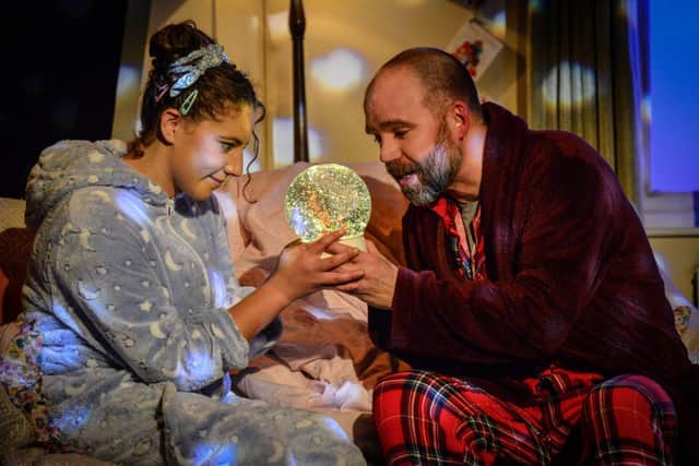 Joanne Maroun and Dan McGarry in The Night Before Christmas at Royal & Derngate_photo by Robert Day