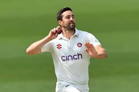 Ben Sanderson claimed two crucial late wickets for Northamptonshire against Lancashire