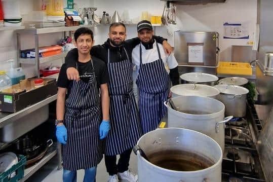 Sami (Commis Chef), Saf Choudhury (Owner) and Shaful (Executive chef) at Moosteak.