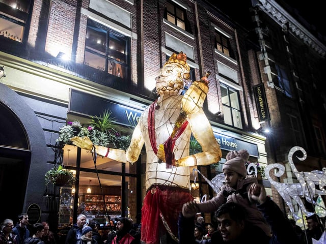 Celebrations for the festival of lights included a parade and entertainment in Northampton town centre on Saturday (November 4).