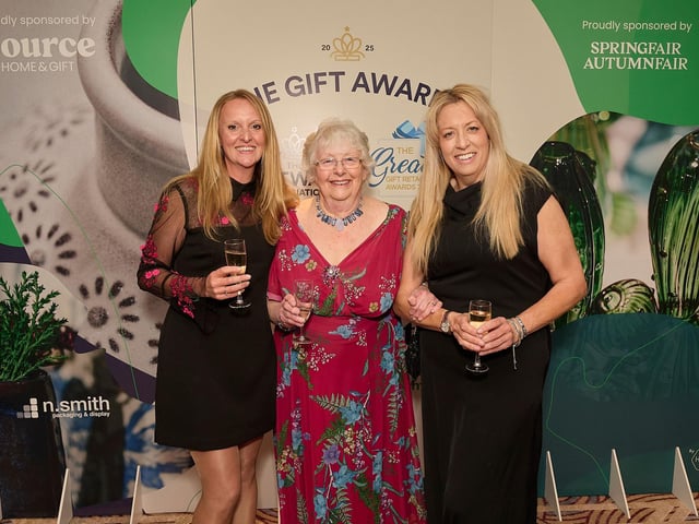 Anna, Georgina and Philippa Jeyes enjoying the awards evening at The Royal Lancaster, London
