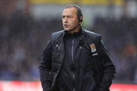 Colin Calderwood on the touchline during Saturday's game against Bristol Rovers.