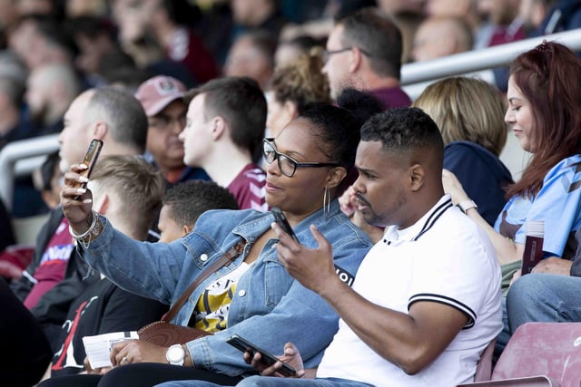 There were around 2,000 people inside Sixfields for the beamback of the match against Barrow