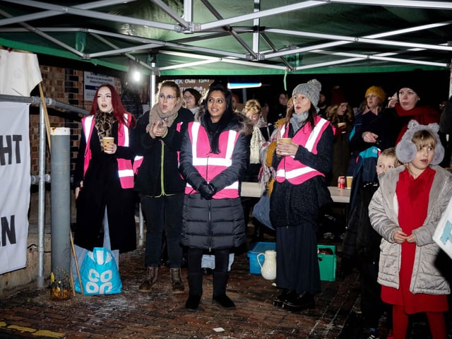 The event took place in Northampton on Friday November 2024 and saw dozens of activists march for an end to violence against women and girls.