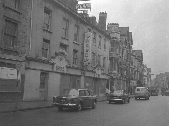 Marefair, Northampton looking towards Gold Street with Grose Ltd on the left, date unknown