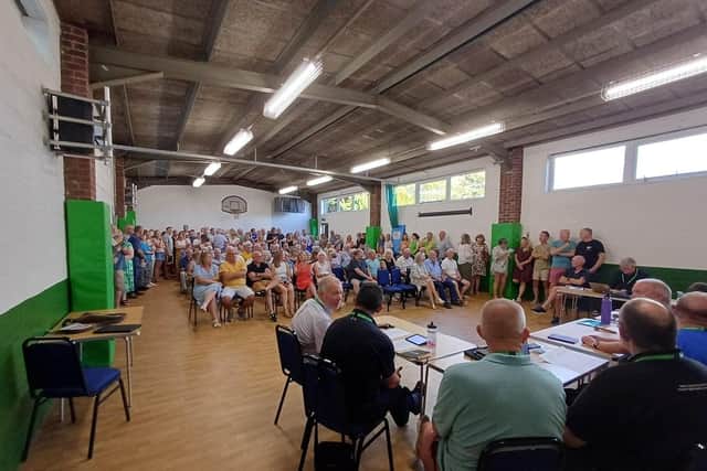 A packed Earls Barton Parish Council meeting in August took place to discuss the application submitted by Richborough Estates