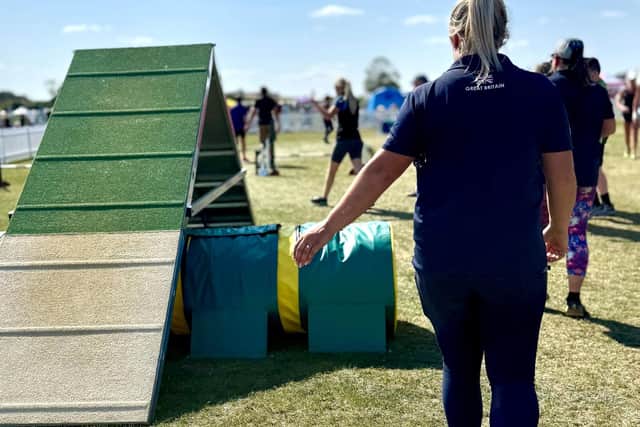 Emily Bell, focussed whilst walking the course.