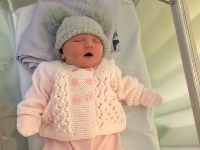 Connie Ella-Loretta born at 3.10pm on July 22 at Northampton General Hospital, weighing 7lbs 7oz.
