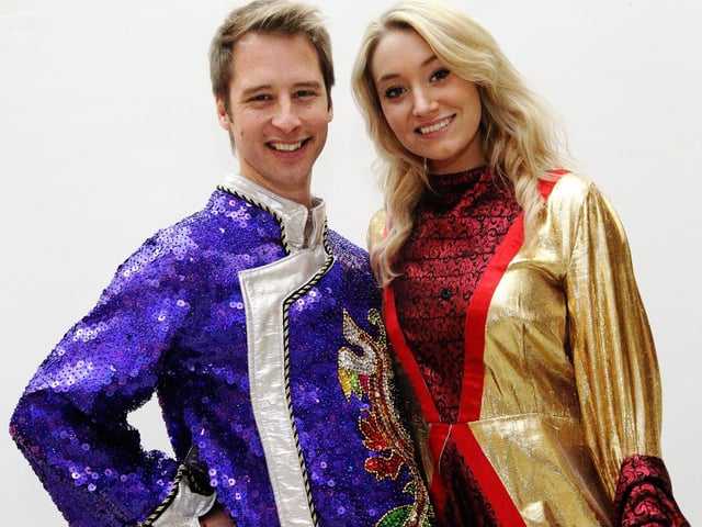 Nineties pop legend Chesney Hawkes and former Hollyoaks star Melissa Walton who starred in The Deco's panto in 2010
