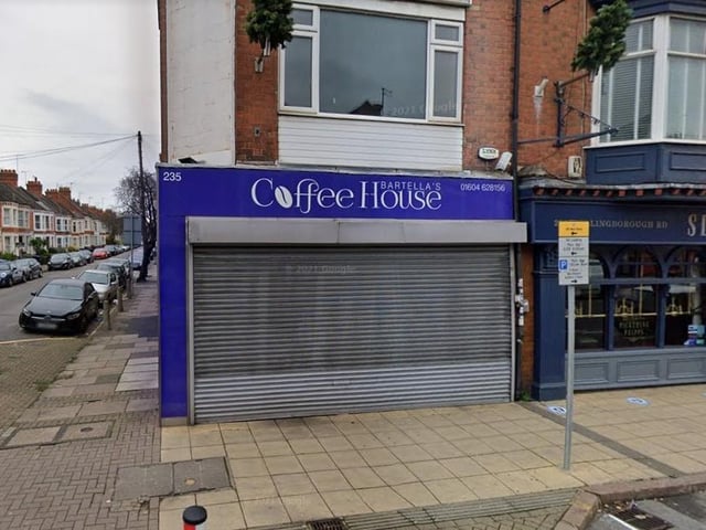 Bartellas Coffee House at 235 Wellingborough Road. Last inspected: 23 May 2019