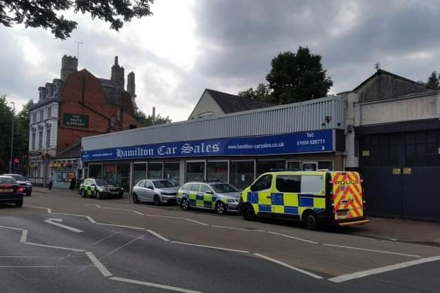 The site after the police raided it.